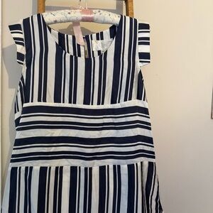 J.O.A. Navy and White Striped Top